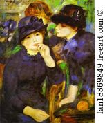 Black Girls Art Print - Two Girls In Black