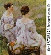Two Ladies Art Print - Two Ladies