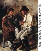 Vladimir Makovsky Art Print - Two Ukrainians