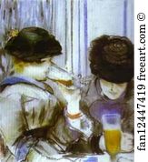 Glasgow Art Print - Two Women Drinking Bocks