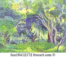 Henri Edmond Cross Delacroix Art Print - Undergrowth