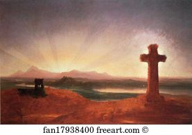2 Art Print - Unfinished Landscape (The Cross At Sunset)