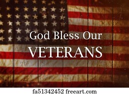 Military Art Print - United States Flag. Veterans Day Concept