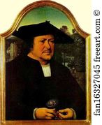 Rosary Art Print - Unknown Man With Rosary