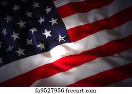 Military Art Print - Us Flag