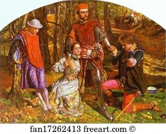 Sylvia Art Print - Valentine Rescuing Sylvia From Proteus