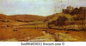 Pasted Art Print - Valley Of A River