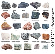 Free art print of Raw decorative gemstones and minerals with names ...