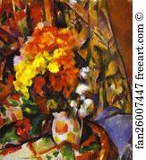 Vase With Flowers Art Print - Vase With Flowers. Chrysanthemums