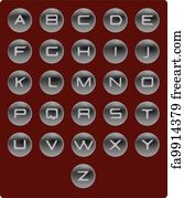 Free art print of Button alphabet. Metal button alphabet letter J ...