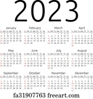 Free Art Print Of Calendar 2023, Spanish, Sunday. Simple Annual 2023 