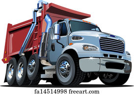 Free art print of Cartoon dump truck. Cartoon dump truck isolated on