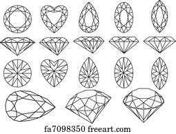Free art print of Set of various tumbled mineral gemstones. Set of ...