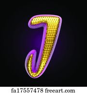 Free art print of J golden letter 3d illustration | FreeArt | fa36794879