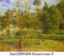 Vegetable Art Print - Vegetable Garden At The Hermitage Near Pontoise