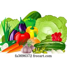 Free art print of Vegetables. Harvest. Fresh vegetables isolated on ...