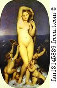 Jean Auguste Dominique Ingres Art Print - Venus Anadyomène