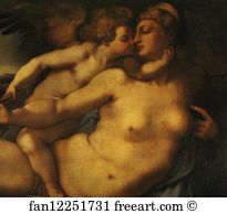 1532 1534 Art Print - Venus And Cupid. Detail