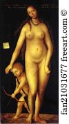 Lucas Cranach The Elder Art Print - Venus And Cupid