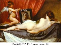 Diego Velázquez Art Print - Venus At Her Mirror