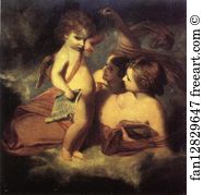 1771 Oil On Canvas Art Print - Venus Chiding Cupid