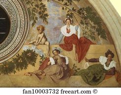 Known As Pontormo Art Print - Vertumnus And Pomona. Detail