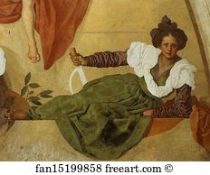 Known As Pontormo Art Print - Vertumnus And Pomona. Detail