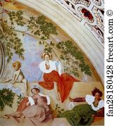 Known As Pontormo Art Print - Vertumnus And Pomona. Detail