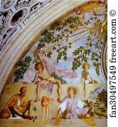 461 X 990 Cm Villa Medicea Art Print - Vertumnus And Pomona. Detail