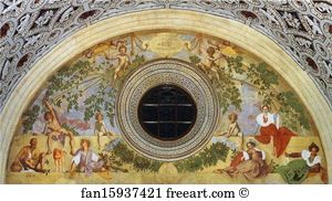 461 X 990 Cm Villa Medicea Art Print - Vertumnus And Pomona