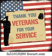 Free art print of Text thank you veterans in a chalkboard and the flag