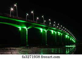 Free art print of Concrete beams under the passage. Nightview concrete