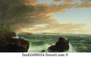 2 Art Print - View Across Frenchman's Bay From Mount Desert Island, After Squall