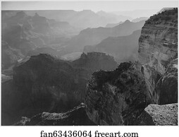 Down Art Print - View, Looking Down, "grand Canyon National Park, " Arizona. Photographs Of National Parks And Monuments, Compiled 1941 - 1942, Documenting The Period Ca. 1933 - 1942.