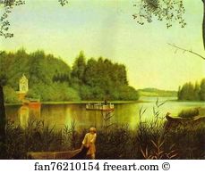Estate Art Print - View Of A Park In The Estate Of Ostrovki