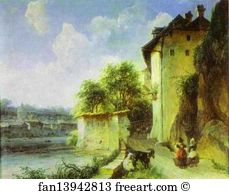 Albano Art Print - View Of Albano, Near Rome