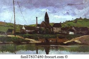 1866 Art Print - View Of Bonnières