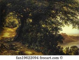 1836 Oil On Canvas The Russian Museum Art Print - View Of Castel-Gandolfo Near Rome