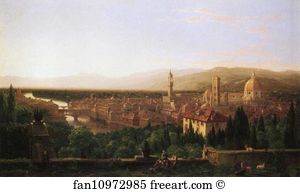 View Of Florence From San Maniato Art Print - View Of Florence From San Maniato