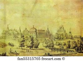 Kolomenskoe Art Print - View Of Kolomenskoe. Detail
