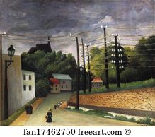 1908 Oil On Canvas Private Collection Art Print - View Of Malakoff, Paris Region