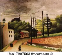 1908 Oil On Canvas Private Collection Art Print - View Of Malakoff. / Vue De Malakoff