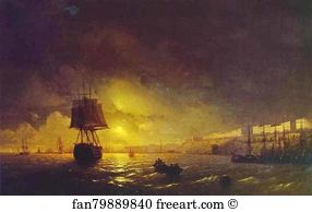 Odessa Art Print - View Of Odessa By Moonlight