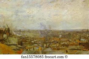 View Of Paris Art Print - View Of Paris From Montmartre