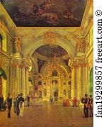 View Of The Big Church Of The Winter Palace Art Print - View Of The Big Church Of The Winter Palace