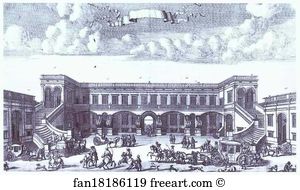 Gagarin Art Print - View Of The Gagarin's Moscow Mansion From The Courtyard