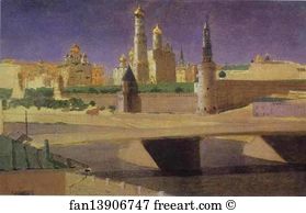 District Art Print - View Of The Kremlin From The Zamoskvorechye District