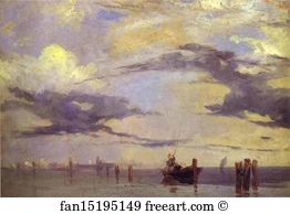 Lagoon Art Print - View Of The Lagoon Near Venice