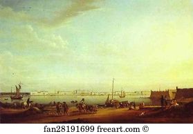 1803 Art Print - View Of The Palace Embankment And The Summer Gardens From The Petersburg Side