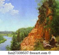 1827 Oil On Canvas The Russian Museum Art Print - View Of The River Tosno